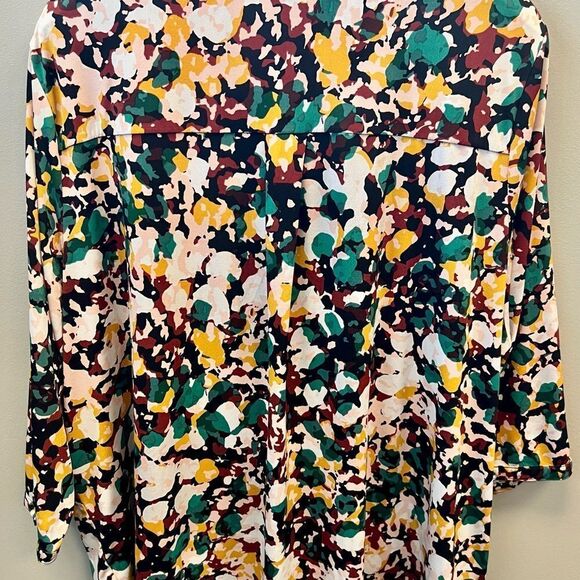 Croft & Barrow Floral Print Women's Blouse, 3/4 sleeves, size 3X - Picture 2 of 4